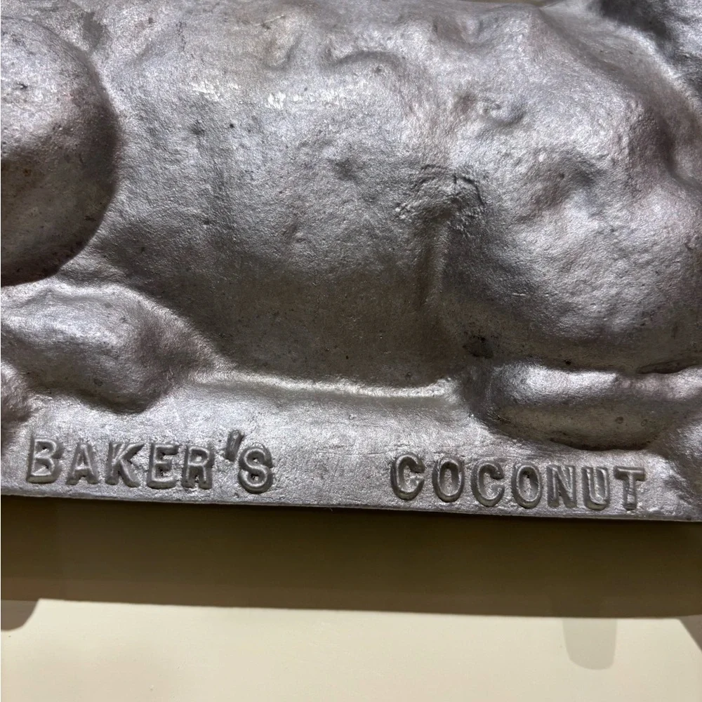 Vintage Baker’s Coconut Lamb Cake Mold Aluminum Easter Baking Pan